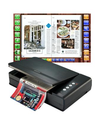 China Plustek OB4800E - high speed book scanner with intuitive software, 3.6 seconds per page high scan speed, 2mm book edge design 216 x 297 mm for sale