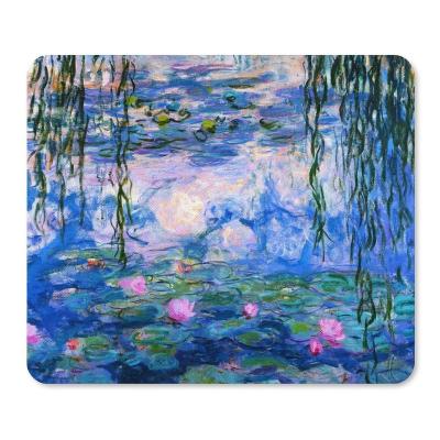 China Water Resistance Monet Water Lilies Mouse Pad for sale