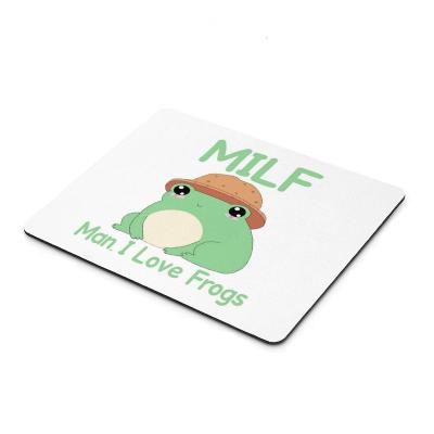 China Water Resistance Milf Man I Love Frogs Kawai 90s Funny Frog Gift Mouse Pad for sale