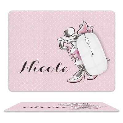 China Minnie Water Resistance | Elegant Pose Watercolor Mouse Pad for sale