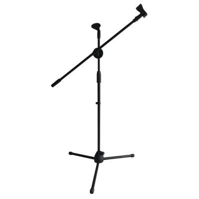 China Flexible Microphone Stand Metal Tripod Dual Microphone Adjustable Stand Holder for sale