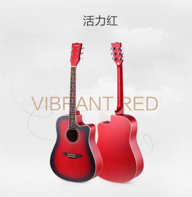 China Popular 40 Inch Basswood Style Red Color Bass Guitar For South America Market for sale