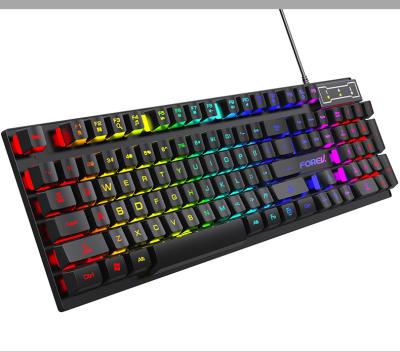 China 2021 New Plug And Play USB Luminous Office Gaming Keyboard Gaming Desktop Notebook Home Cable Typing Keyboard for sale