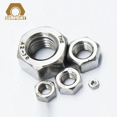 China High Quality Automotive Industry Fasteners Bolt Nuts DIN 934 Stainless Steel Hex Nuts for sale