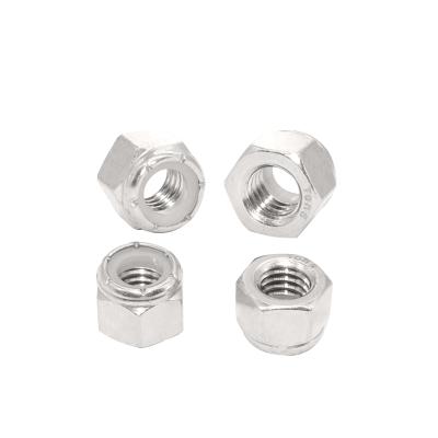 China American standard heavy industry 304 stainless steel hex nut lock nylon nut American self-locking loose nylon nut anti screw cover for sale