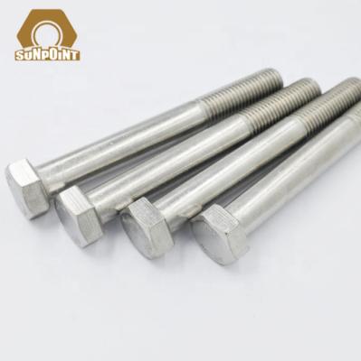 China Stainless steel DIN931 M20/22/24/27 stainless steel half tooth external hexagon dongming bolt for sale