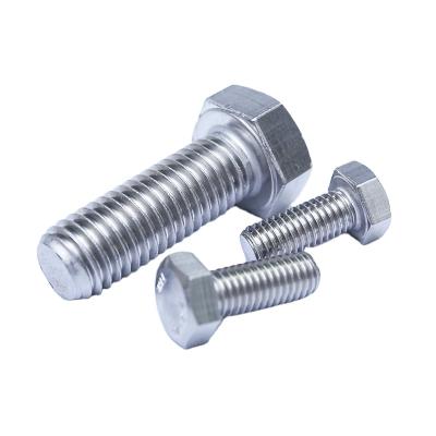 China Full Stainless Steel Din 933 / astm a325 Hex Bolt Threaded Stainless Steel Hex Bolt for sale