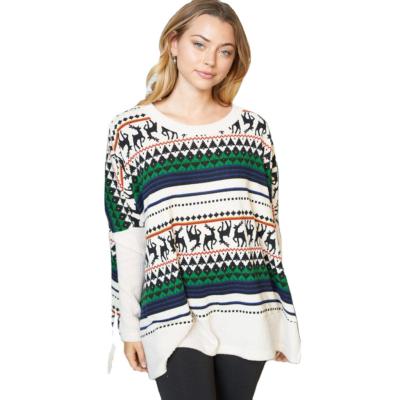 China Winter QUICK DRY Fashion Casual Sweater Knitting Casual Women Christmas Sweater Top for sale