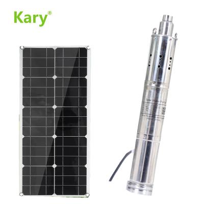 China Developing world water solutions kary lift 12v 30m 3000l/h 1.28 inch outlet solar well pumps for garden or pond for sale