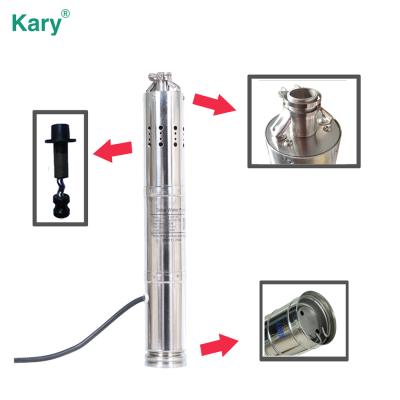 China Kary 24v 36v Irrigation and Agriculture DC Water Pump Solar Powered Submersible Deep Well Pump with Internal Controller for sale