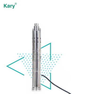 China Kary 24v 36v brushless DC solar water pump for irrigation and agriculture, 40m 3 inch lift 9GPM submersible water pump for deep well for sale