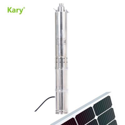 China Kary 24v 8000l/h max deep good lift 8m flow rate dc submersible water impellers large solar submersible pump system for sale