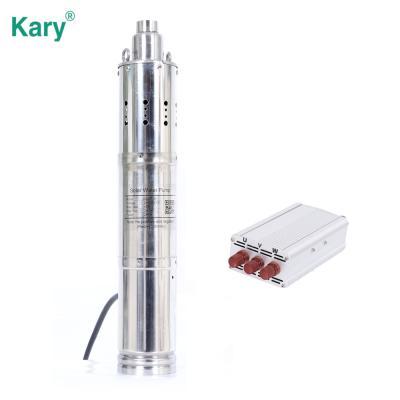 China Kary lift 80m 3000l/h 24v submersible brushless DC motor solar water pump for house and farm water supply with extra controller for sale