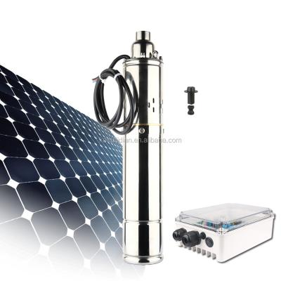 China Developing world water solutions 1 inch outlet 1hp BLDC solar submersible water dc 48v price for sale