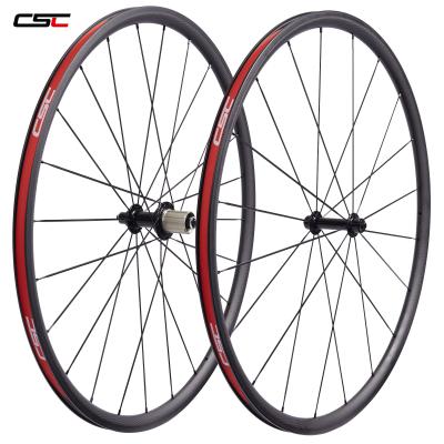 China Toray T800 Carbon Fiber Powerway R13 hub and CN 424 spokes Super light Road bike carbon wheelset 24mm 23mm width bicycle carbon wheels Clincher for sale