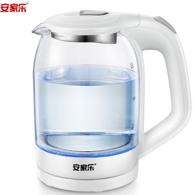 China 360 Degree Rotation Low Electric Kettle Glass Commercial Electric Water Kettle With Thermostat Function for sale