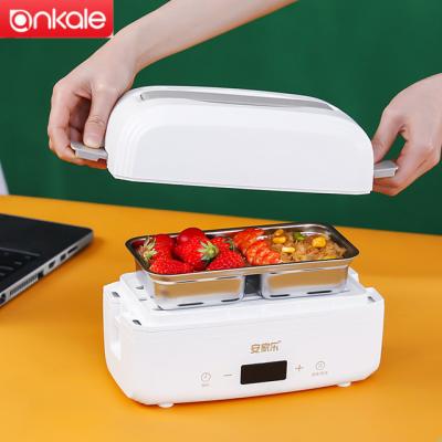 China Wholesale 110V/220V 1.0L Outdoor Portable Electric Heater Bento Lunch Box Kids Stainless Steel Electric Bowl for Home and Travel for sale