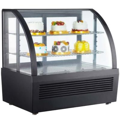 China 218l luxirious display refrigerator Double-temperature small table counter counter cooler case 98l for sale for sale