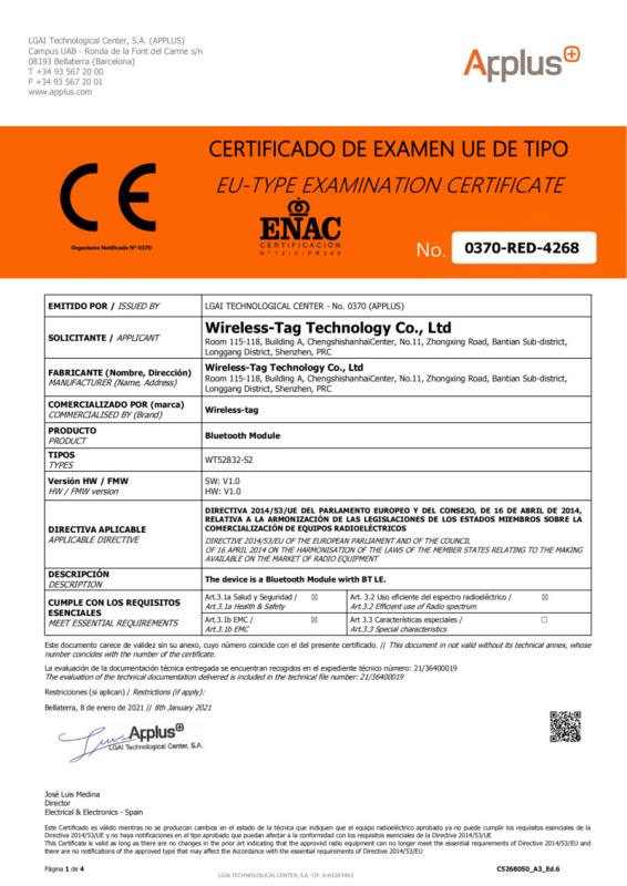 CE - Wireless-Tag Technology Co., Limited