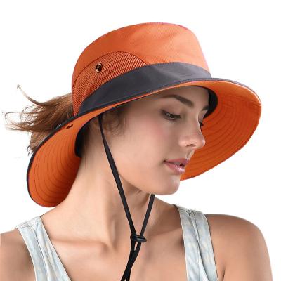 China Autumn Sunscreen Breathable Fisherman Hat Large Brim Mountaineering Beach Sun Striped Outdoor Summer Hat for sale