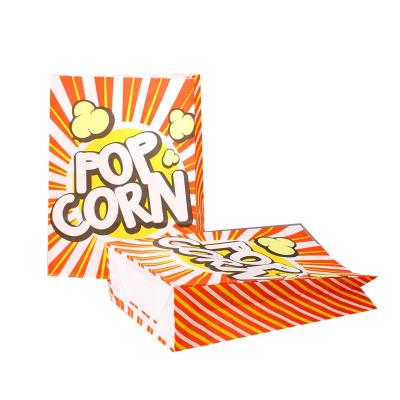 China Custom Food Touch Logo Printed French Fries Candy Bread Popcorn Snack Paper Bag Microwave French Fries Takeout Pop Corn Food Packaging Bags for sale