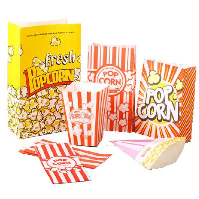 China Custom shop food contact wholesale food printing bags popcorn paper bag for retail for sale