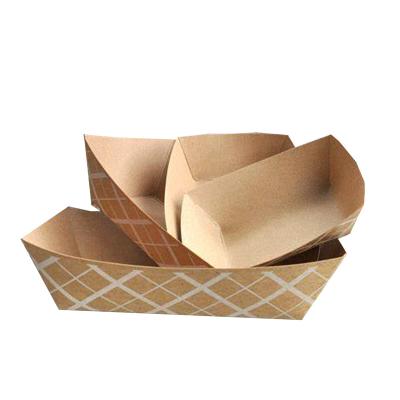 China Brown Kraft Paper Food Contact Disposable Containers Takeaway Food Bowls For Outlet for sale