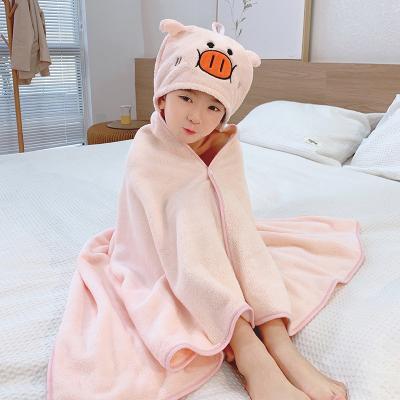 China BEERUS Cartoon Child Safe Bath Towels For Kids Children Shower Towels 70*120cm Bath Premium Hooded Towel For Kids for sale