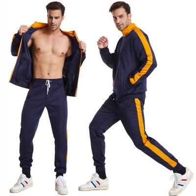 China Wholesale High Quality Breathable Sportswear Slim Fit Full Zipper Two Piece Sweatsuit Jogging Suit Tracksuit Established Men's Common Wear for sale