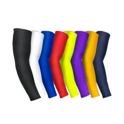 China Custom Logo Weightlifting Basketball Soccer High Elasticity Spandex Premium Sport Non Slip Cycling Fishing Basketball Compression Slimming Arm Sleeves Protector for sale