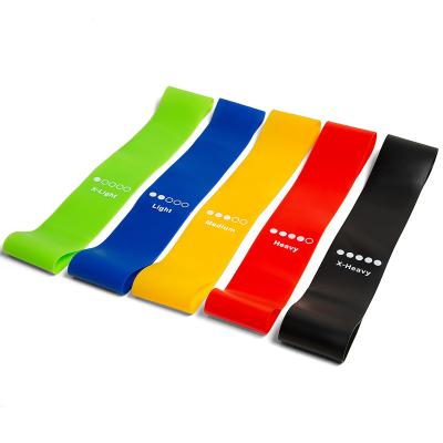 China New design elastic latex powerlifting flat rubber resistance bands yoga stretch resistance leg heavy thick anti-slip rubber band for sale