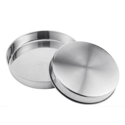 China Sustainable Stainless Steel Non-Stick Round Mold Cake Mold Set With Removable Base for sale