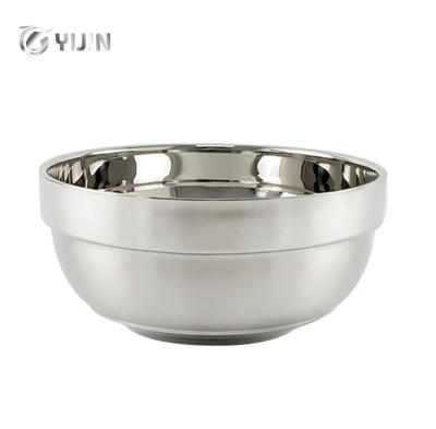 China Sustainable Wholesale Korean Style Soup Serving Bowl SUS304 Stainless Steel Overlayer Insulated Rice Bowls for sale