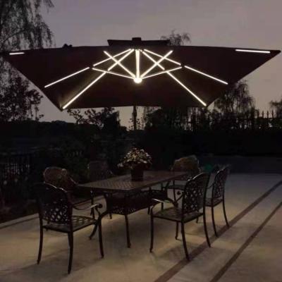 China Durable 9ft Outdoor Umbrella Patio with LED Lights for sale