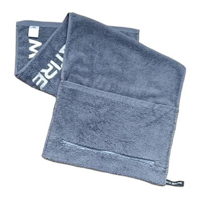 China Custom 40x110cm Kids Safe Universal Bamboo Fitness Sweat Towel Workout Towel With Embroidery Logo And Magnet Buckle for sale