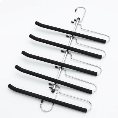 China Modern 5 IN 1 Scarf Multiple Pants Rack Customized Metal Hanger Trouser Hanger Rack for sale