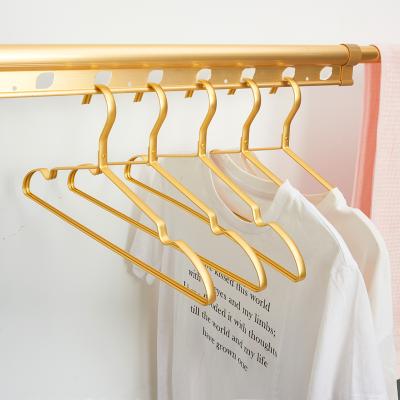 China Gold Modern Fashionable Modern Metal Hanger Aluminum Body Shape Windproof Hanger for sale