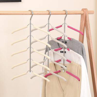 China Children's Magic Metal Hanger Rubber Foam Coated Shirt Clothing Hangers for sale