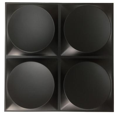 China Raincoat | Fire resistant | Easy To Install Matt Black 3D Wall Panel PVC Interior Wall Decor for sale