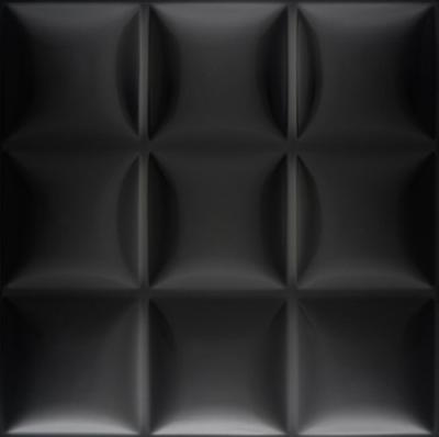 China Raincoat | Fire resistant | Easy to install 3D Dimensional Wall Panel Matt Black Wall Panels for sale