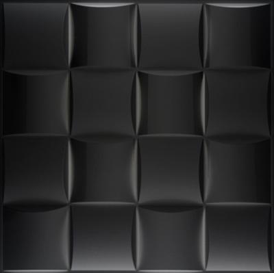 China Raincoat | Fire resistant | Easy To Install 3D Construction Wall Panel Matt Black Wall Design For Washable Project for sale