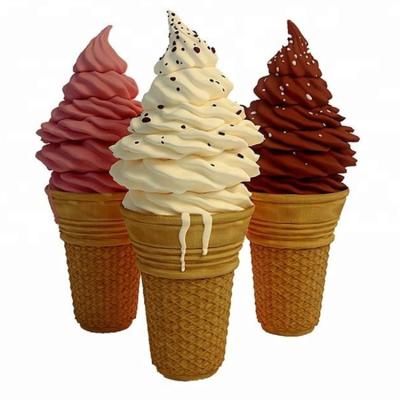 China Europe Custom Window Show Decorative Soft Fiberglass Ice Cream Props for sale