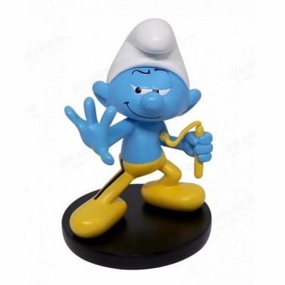 China Europe Boy Clever Blue Fiberglass Fairy Character Sculpture For Park Decor for sale