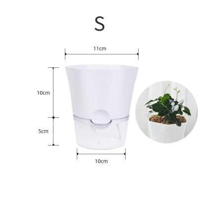 China New design minimalist plant garden design plant pot self watering flower pot plastic self watering pot for sale