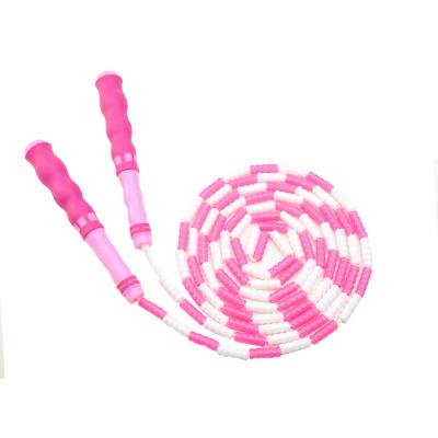 China Sports Factory Wholesale Kids Adult Students Improve Strength Pearl Fancy Jump Rope Soft Bamboo Jump Rope Without Knotted for sale