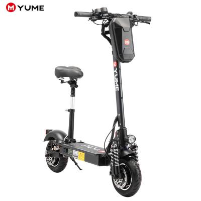 China YUME Germany warehouse 2000w unisex electric scooter oil brake 2 wheel 10 inch tire folding scooter adult for sale