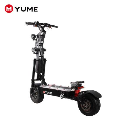 China YUME 8000w 72v unisex wholesale electric scooters economic custom design adult motorcycle folding scooter for adult for sale