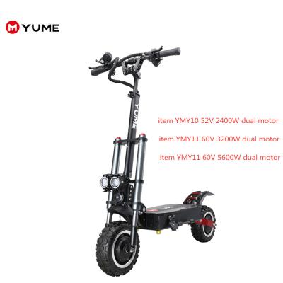 China Yume Unisex CE Approved Electric Scooter Adult Electric Scooter 60V High Speed ​​Fat Tire With 2 Wheels for sale