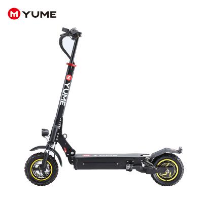 China YUME 10 inch 48V 21AH dual motor unisex electric scooter pro adult foldable scooter with lithium battery power for sale