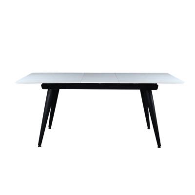 China Multi-Person Slate Slate Dining Table Modern Foldable Retractable Expandable Dining Room Furniture Extendable Slate Dining Table for sale